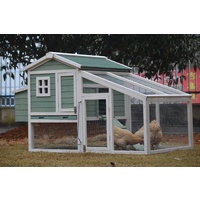 YES4PETS Green Large Chicken Coop Rabbit Hutch Ferret Guinea Pig Cage Hen Chook Cat Kitten House