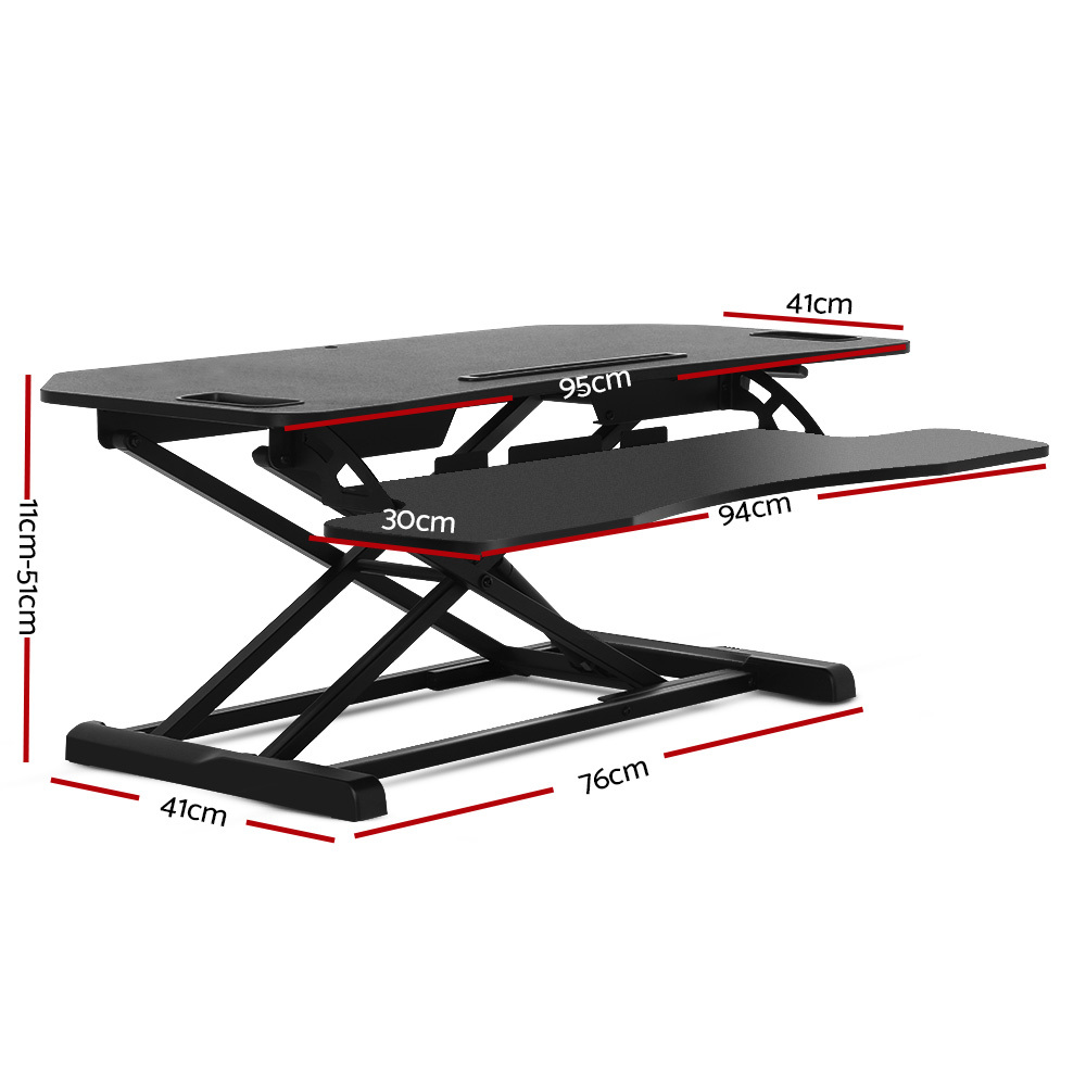Artiss Height Adjustable Standing Computer Laptop Desk Riser