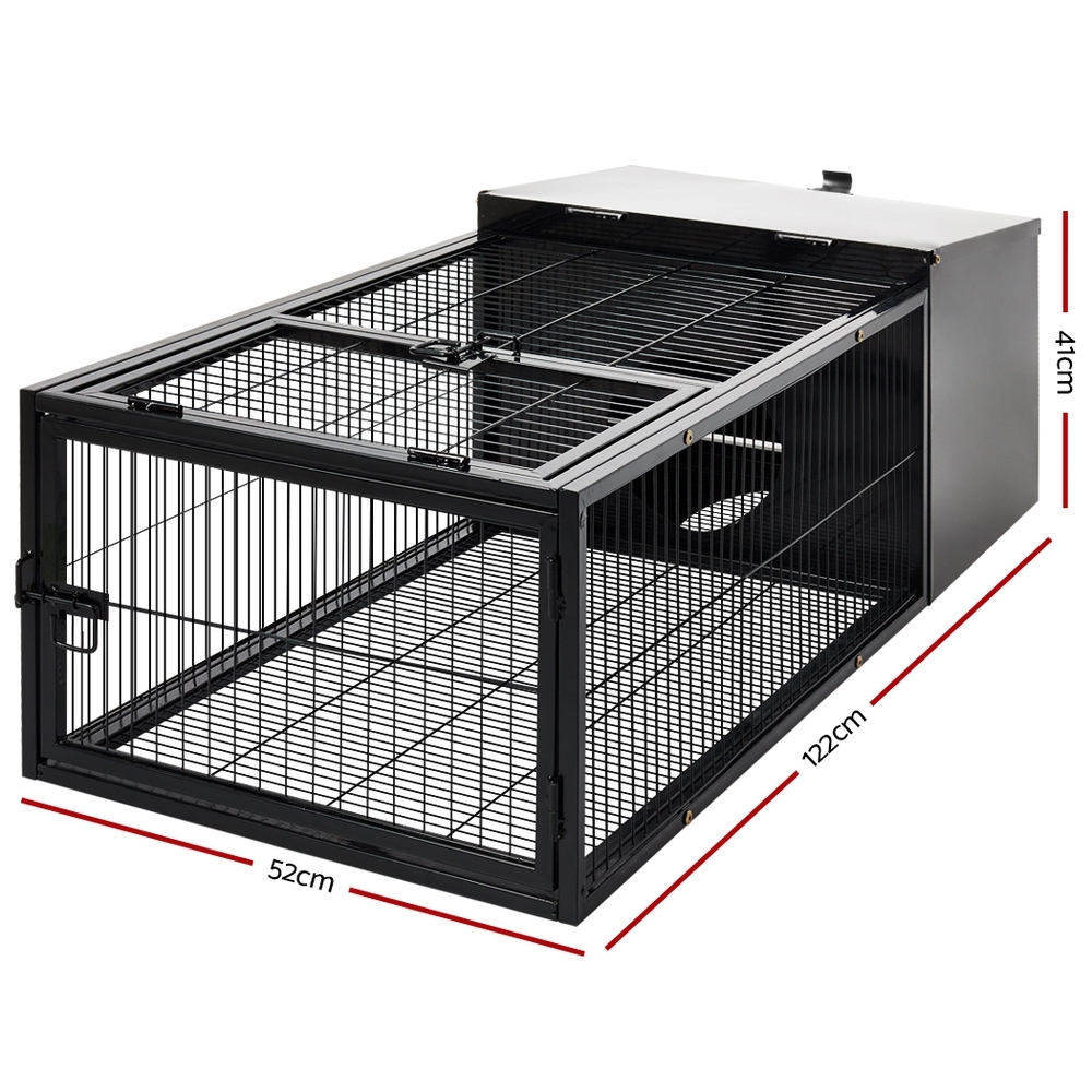 Medium Metal Rabbit Hutch Pet Rabbit Cage Indoor Hamster Enclosure
