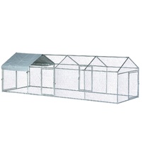 YES4PETS 4M Large Outdoor Chicken Coop Pet Cage Cat Run Rabbit Guinea Pig Hen Poultry Enclosure