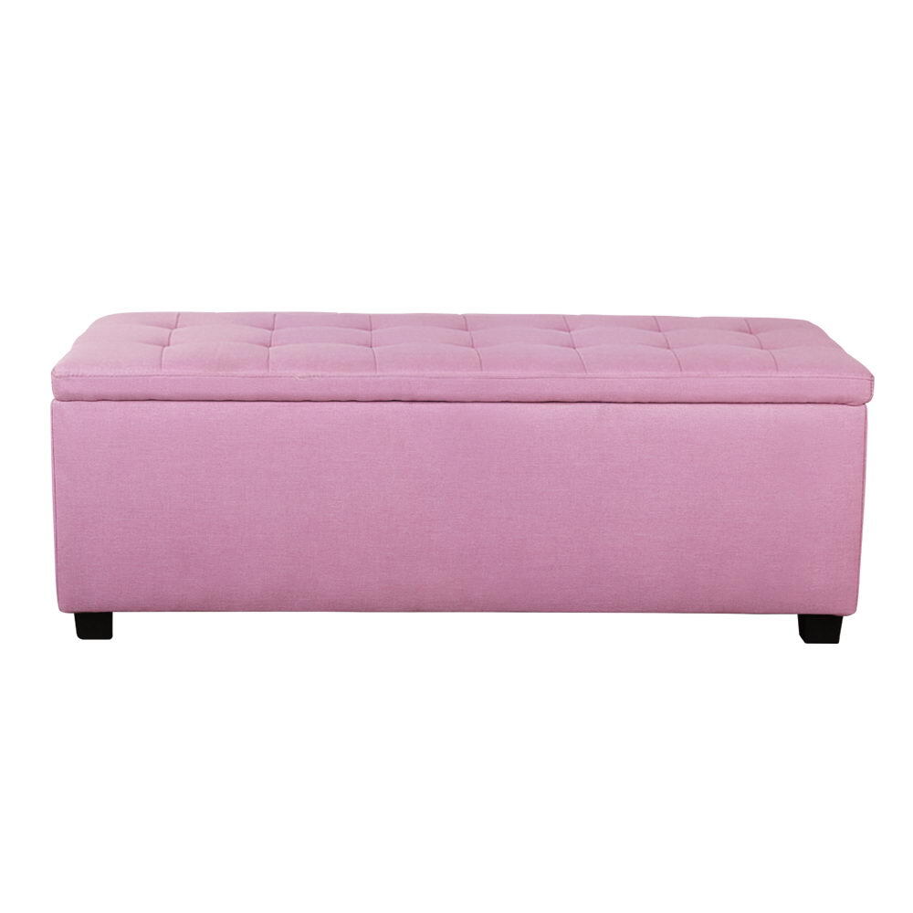 Premium Storage Ottoman Pink