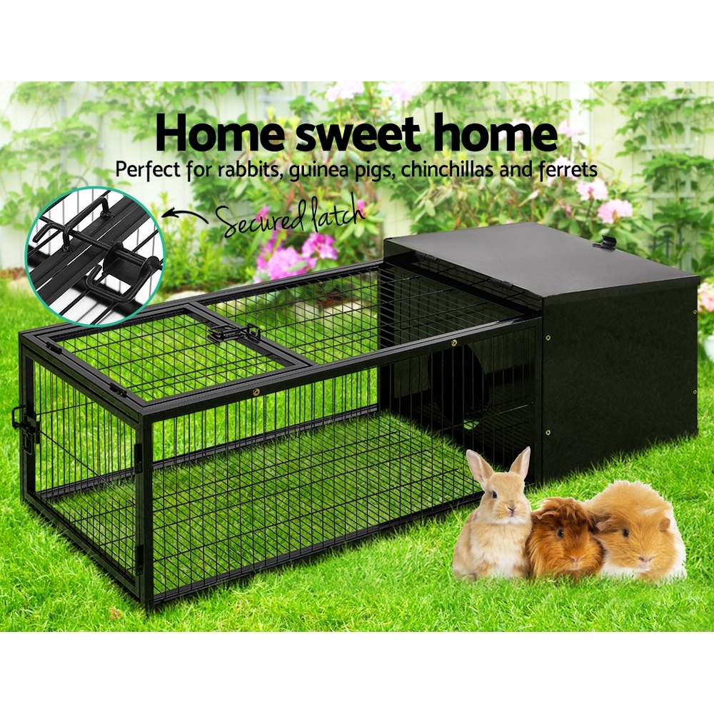 Medium Metal Rabbit Hutch Pet Rabbit Cage Indoor Hamster Enclosure