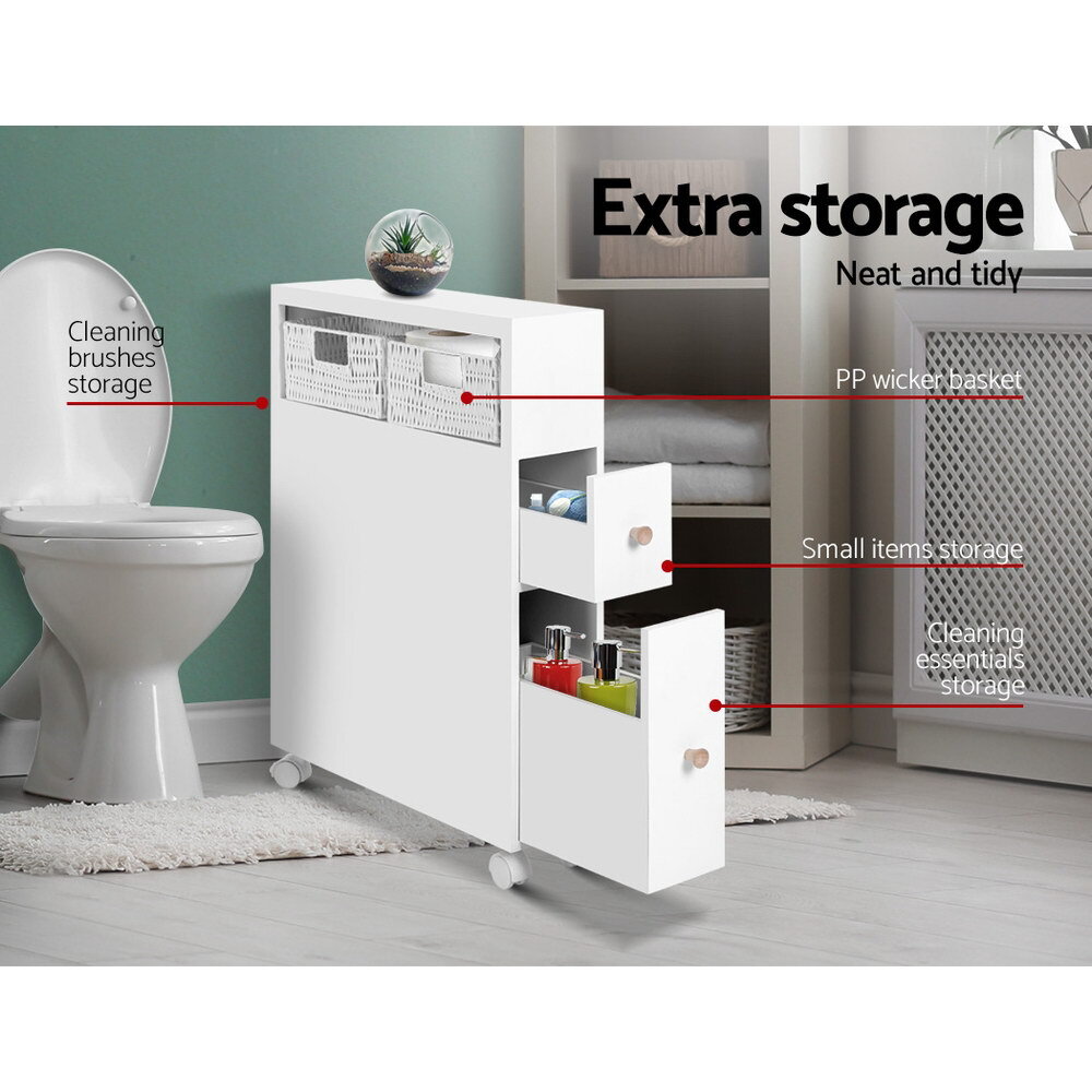 Artiss Bathroom Storage Toilet Caddy Holder Drawer Basket
