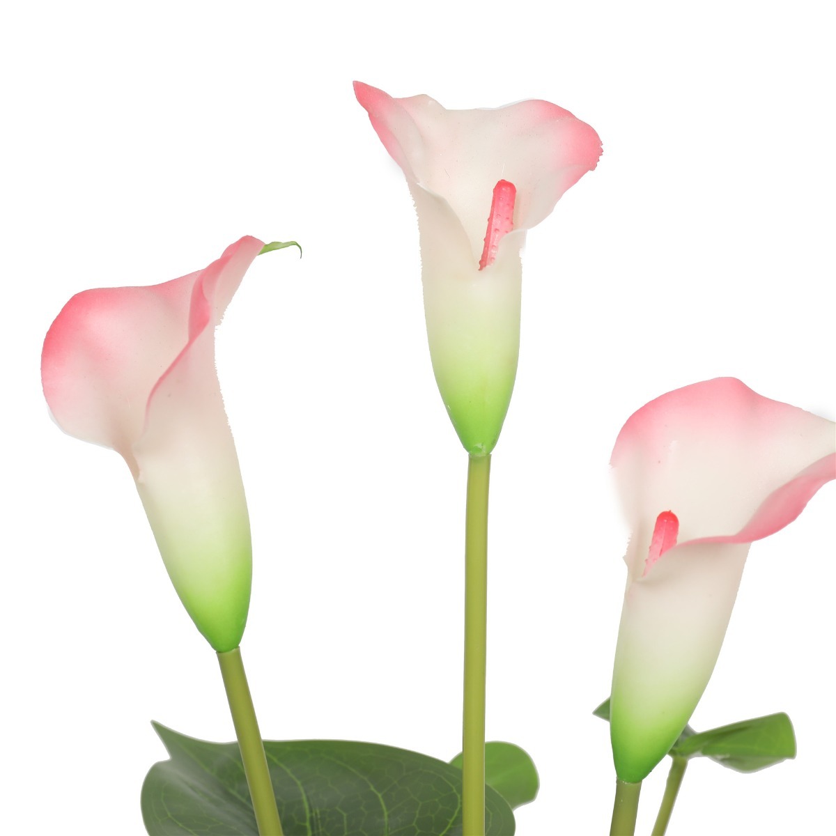 Artificial Flowering White And Pink Peace Lily Calla Lily