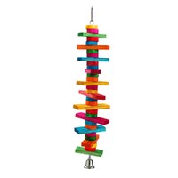 YES4PETS 3 X Wood Spiral Chew Toy Birds Parrot Parakeet Cockatiel Budgie