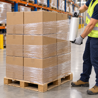 Pallet Wrap Stretch Film 500mm x 400m x 23 Micron Clear Hand Pallet Wrap - Carton of 4 Rolls
