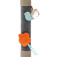 YES4PETS 89 cm Cat Kitten Single Scratching Post with Toy Black