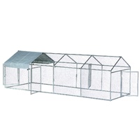 YES4PETS 4M Large Outdoor Chicken Coop Pet Cage Cat Run Rabbit Guinea Pig Hen Poultry Enclosure