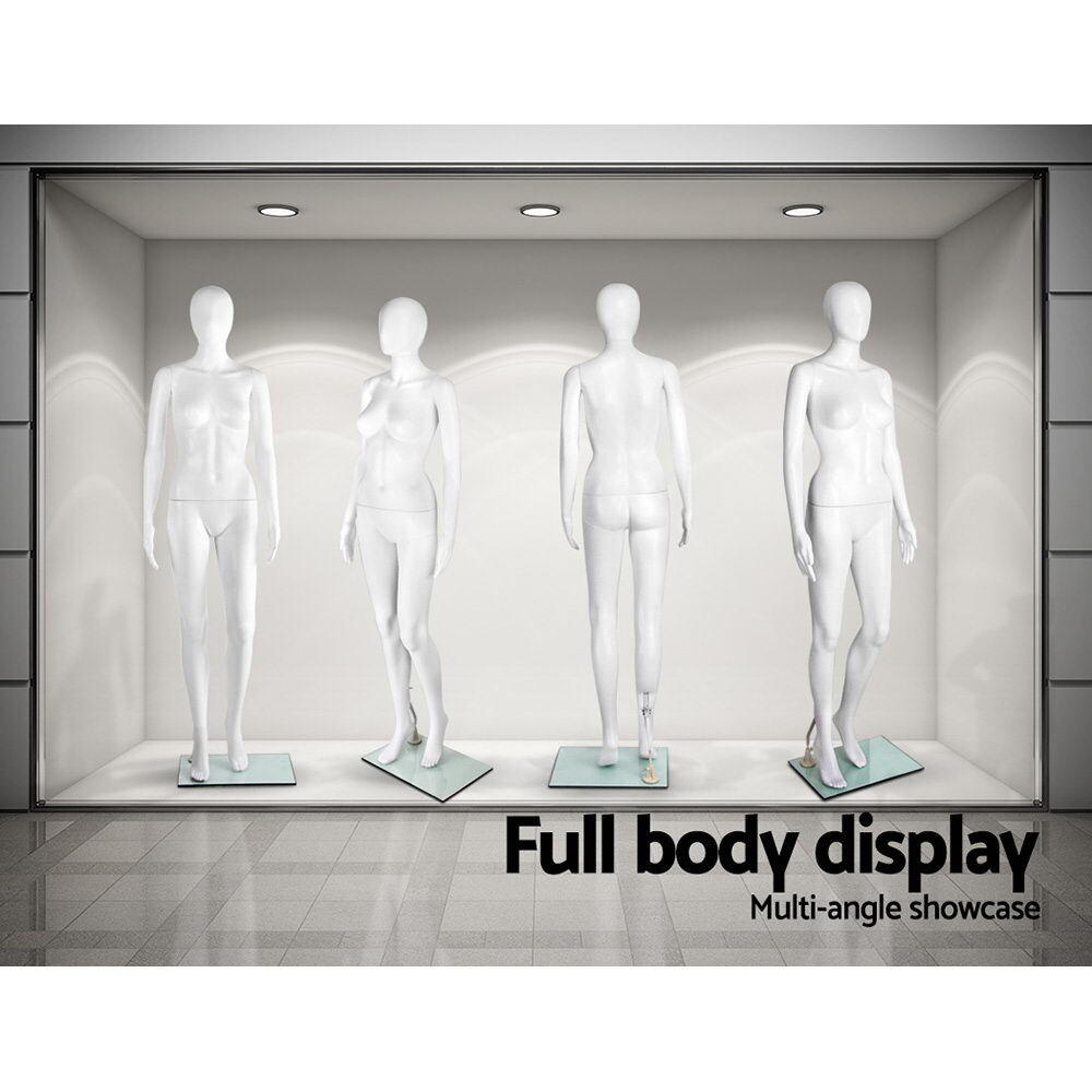 175cm Tall Full Body Female Mannequin White