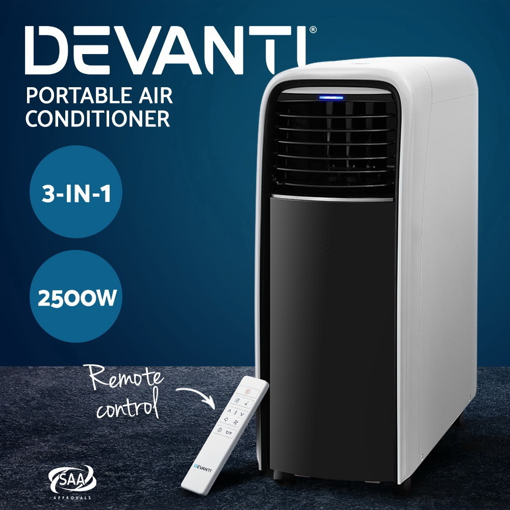 Devanti Portable Air Conditioner Cooling Mobile Fan Cooler Dehumidifier
