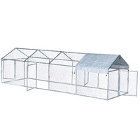 YES4PETS 4M Large Outdoor Chicken Coop Pet Cage Cat Run Rabbit Guinea Pig Hen Poultry Enclosure