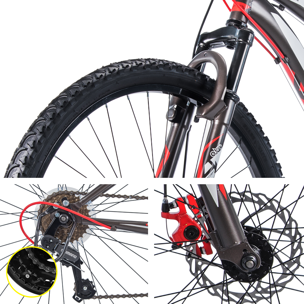 Huffy 27.5inch Mountain Bike Suspension Unisex Bicycle Shimano 18speed