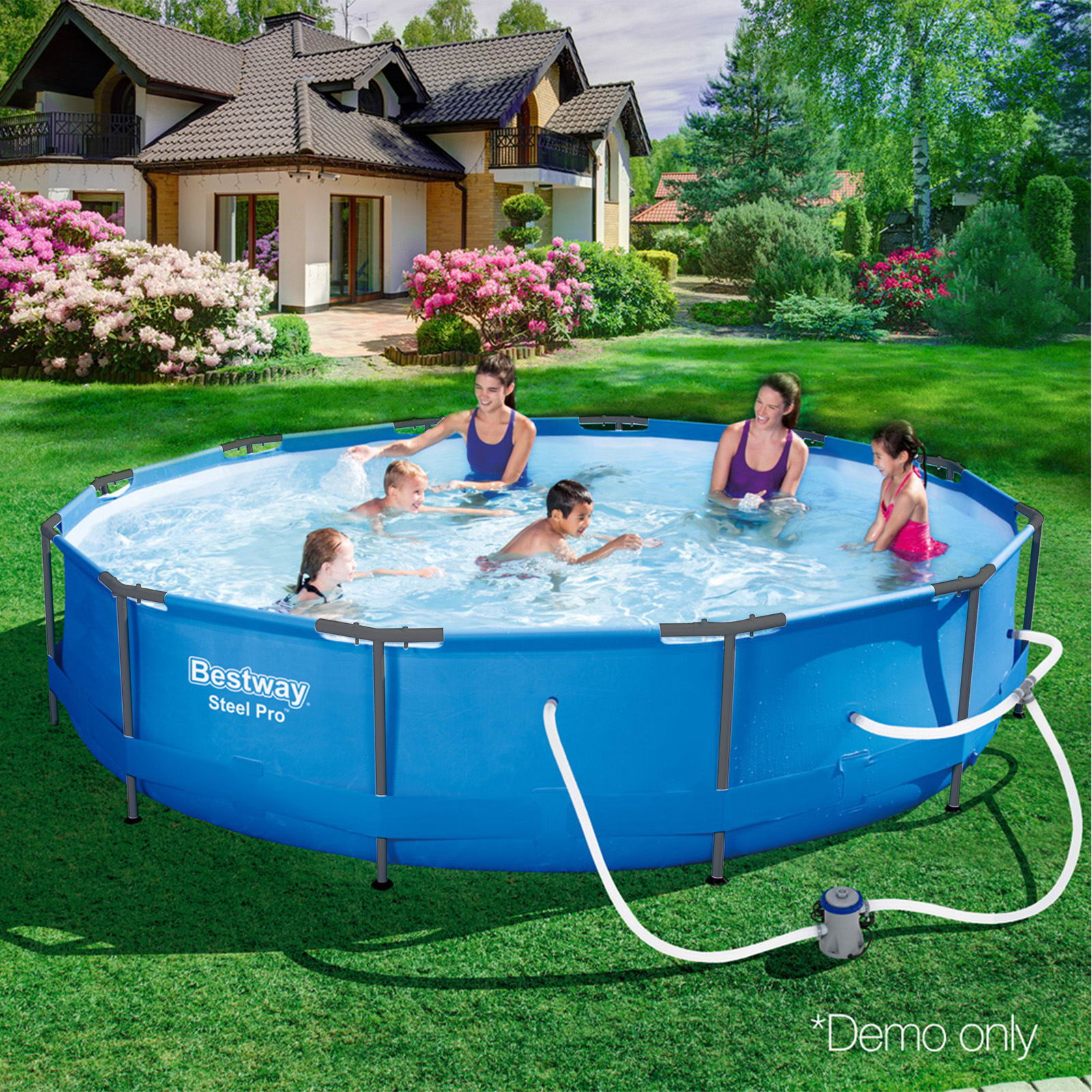 above ground pool with filter and pump