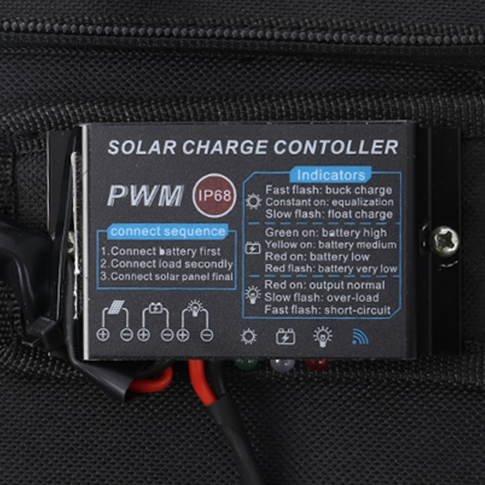 Solraiser 160W Folding Solar Panel Blanket Kit Regulator Black