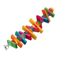YES4PETS 3 X Wood Spiral Chew Toy Birds Parrot Parakeet Cockatiel Budgie