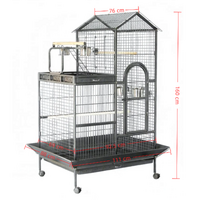 YES4PETS White 160cm XL Bird Cage Pet Parrot Aviary Perch Castor Wheels
