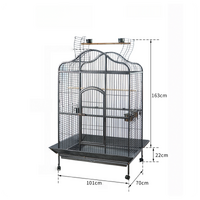 YES4PETS XL Bird Cage Pet Parrot Aviary with Perch & Feeder With Cover