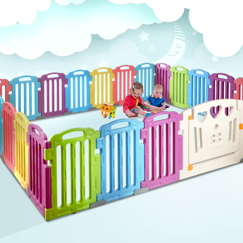 Cuddly Baby 25Panel Plastic Baby Playpen Interactive Kids Safety Gate