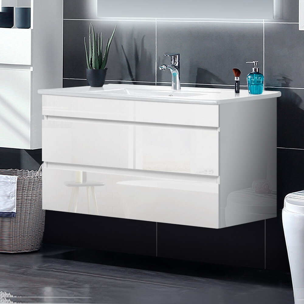 Cefito Bathroom Vanity Cabinet Unit Wash Basin Sink Storage Wall Hung