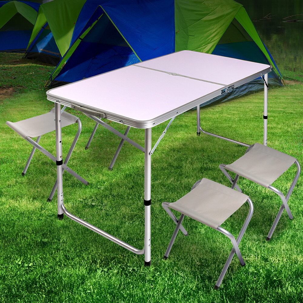 Portable Folding Camping Table and Chair Set 120cm