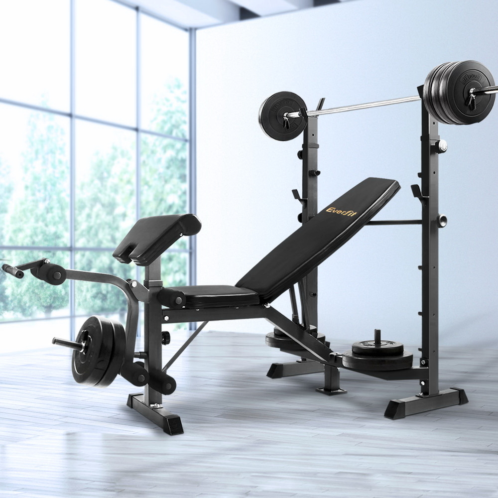 Everfit 9In1 Weight Bench MultiFunction Power Station Fitness Gym Equipment