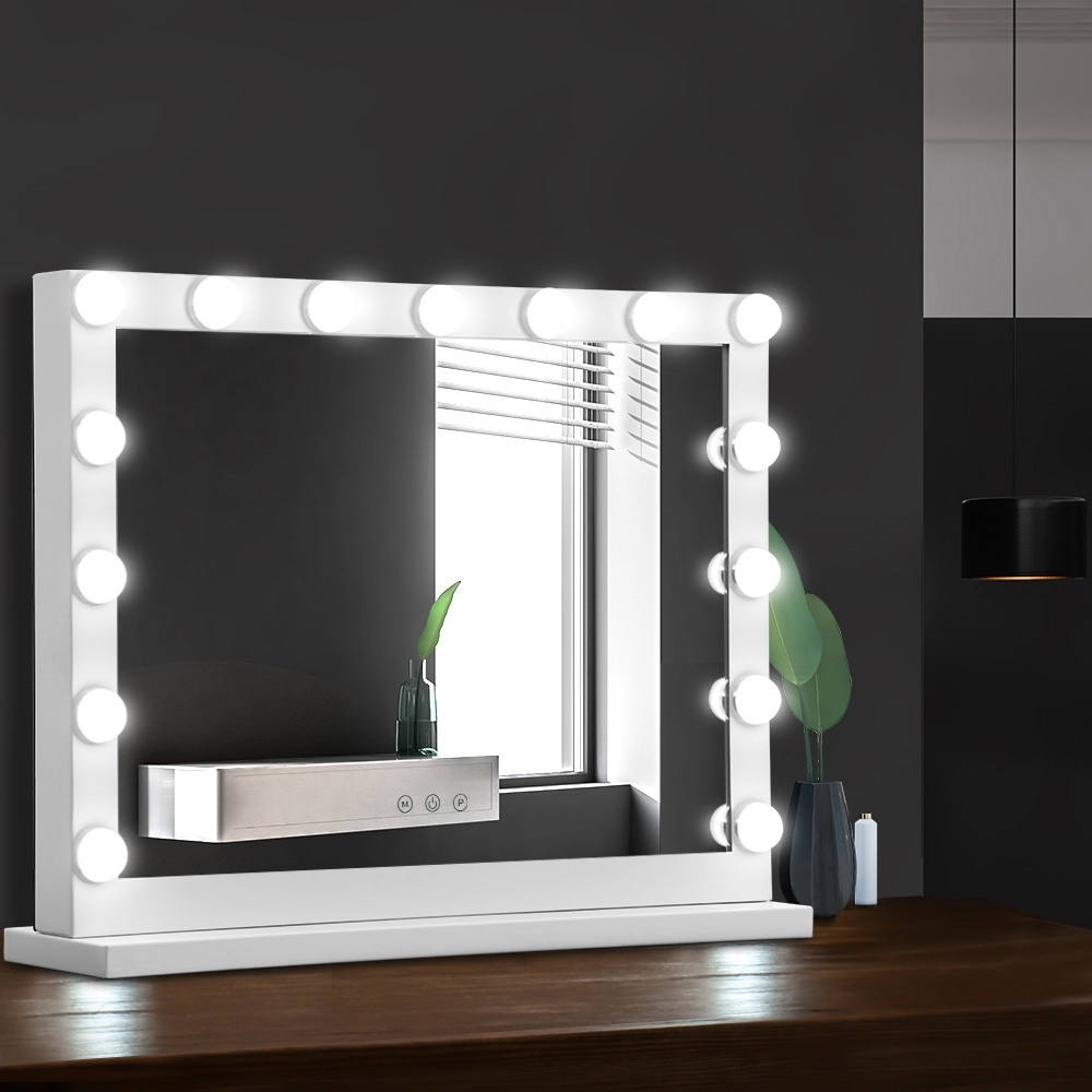 Embellir Makeup Mirror With Light Hollywood 15 LED Bulbs Vanity Lighted