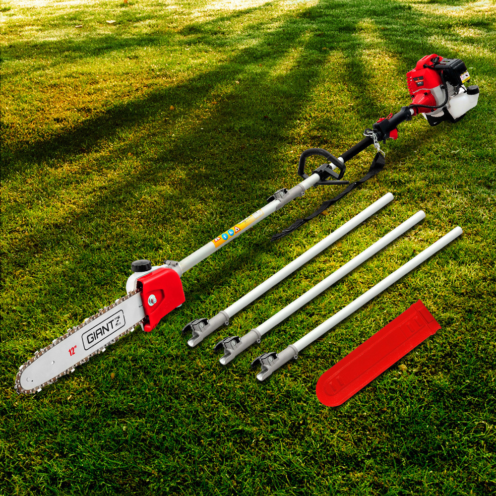 Giantz 62CC Pole Chainsaw Hedge Trimmer Pruner Extension
