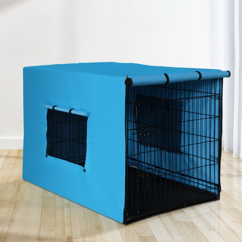 36 inch Collapsible Pet Dog Cage Puppy Crate Carrier with Cover Black