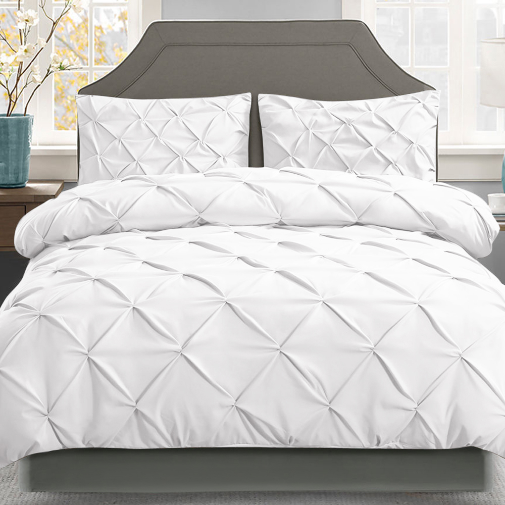 Giselle Bedding Queen Size Quilt Cover Set White