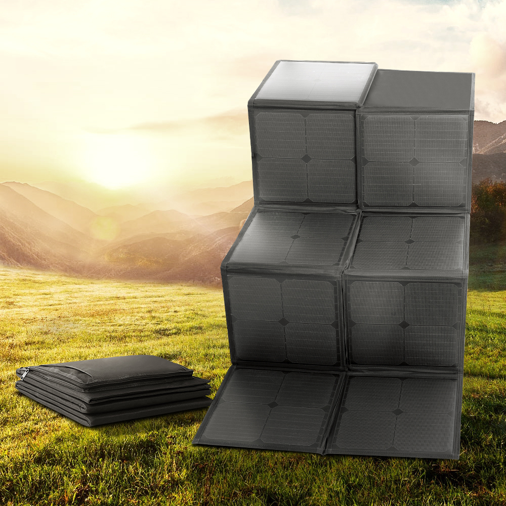 Solraiser 160W Folding Solar Panel Blanket Kit Regulator Black