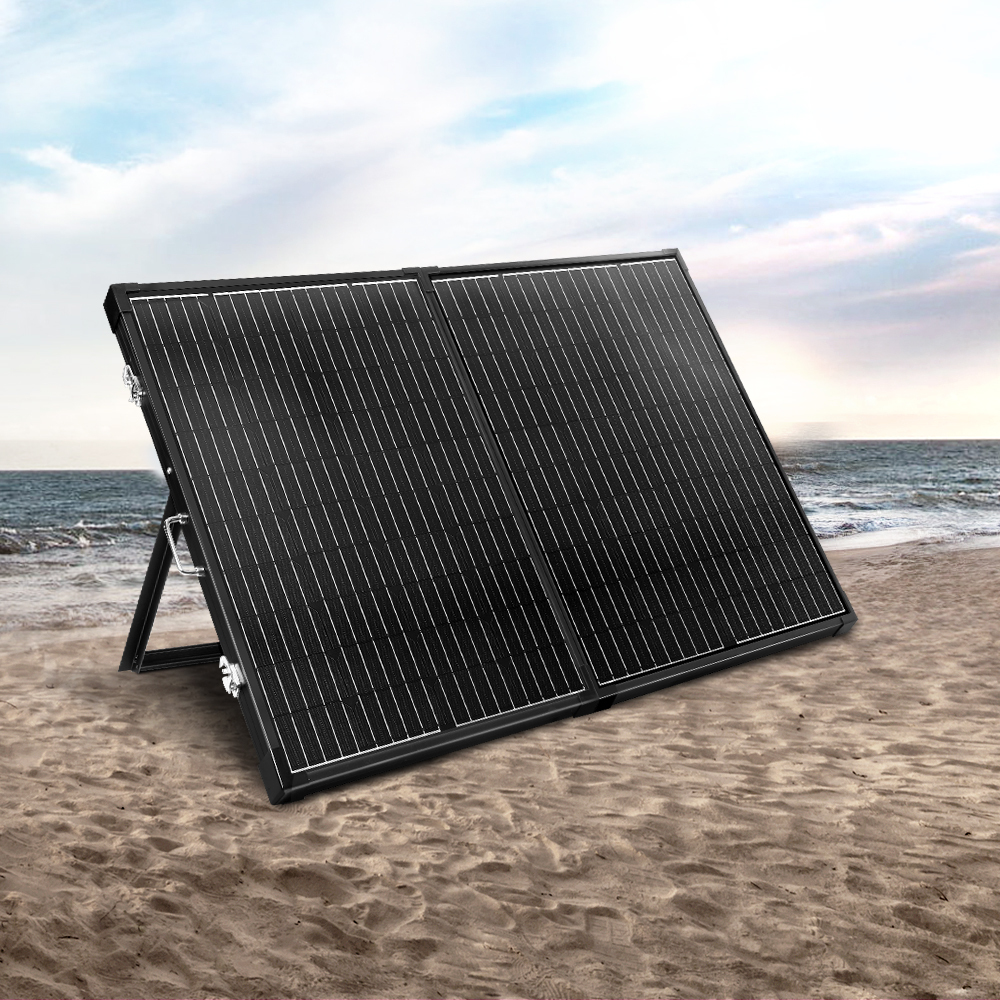 Solraiser 250W Folding Solar Panel Kit Regulator Black