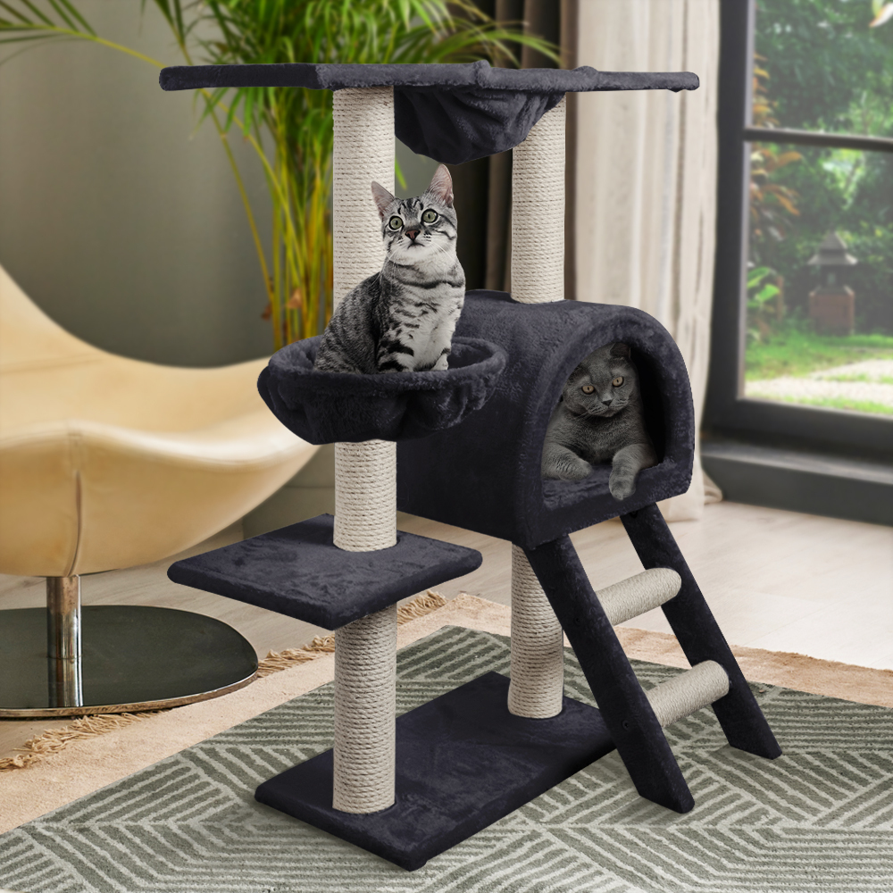 100cm Multi Level Cat Scratching Post Grey