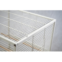 YES4PETS 110 CM High White Bird Transport Budgie Cage Parrot Aviary Carrier with Wheels