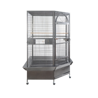 YES4PETS 185cm XXL Corner Bird Cage Pet Parrot Aviary  Perch Castor Wheel With Cover