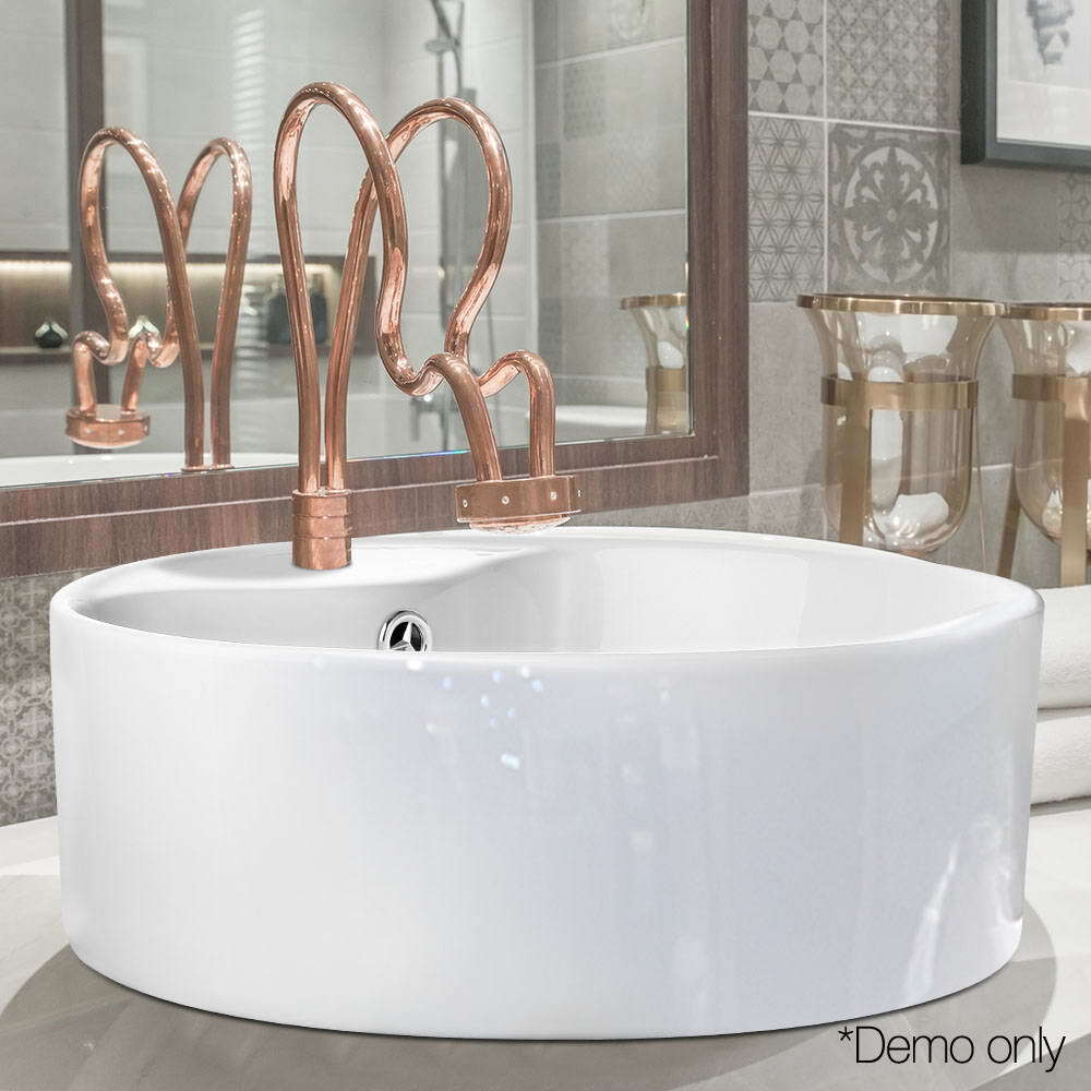 Cefito Ceramic Round Sink Bowl White
