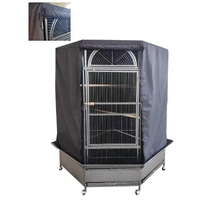 YES4PETS 185cm XXL Corner Bird Cage Pet Parrot Aviary  Perch Castor Wheel With Cover