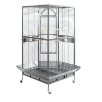 YES4PETS 161 cm XL Corner Bird Cage Pet Parrot Aviary Perch Castor Wheel Stand With Cover