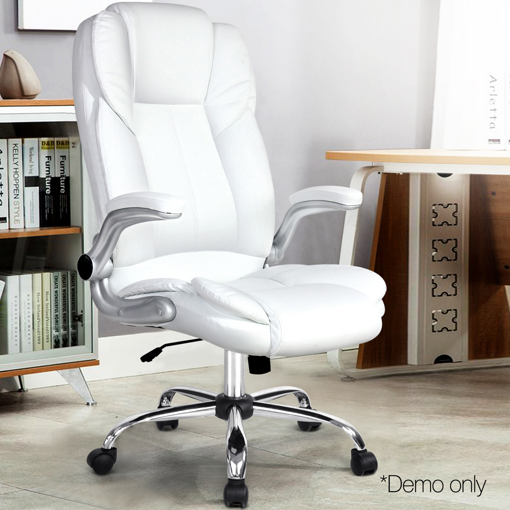 white leather office chair        <h3 class=