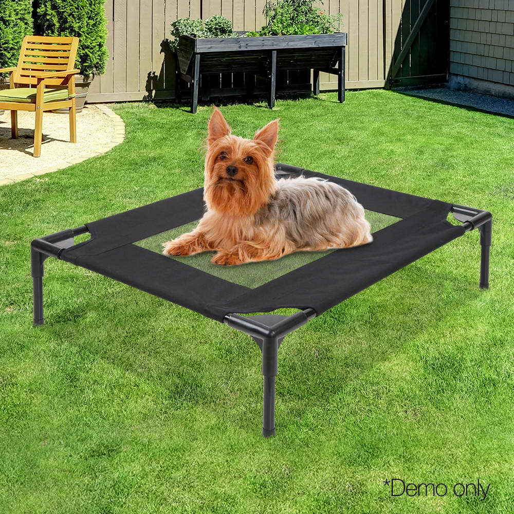Small Mesh Pet Dog Puppy Trampoline Bed Black