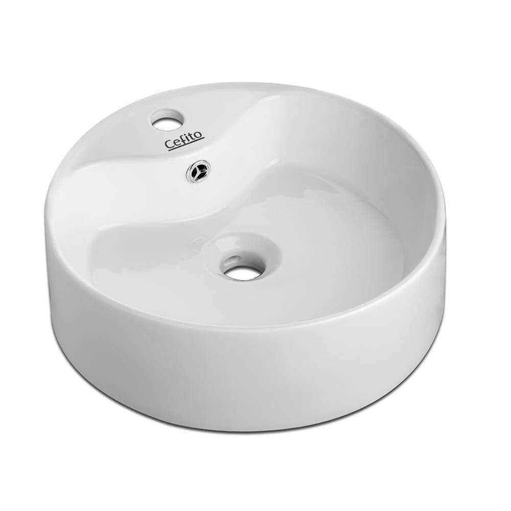 Cefito Ceramic Round Sink Bowl White