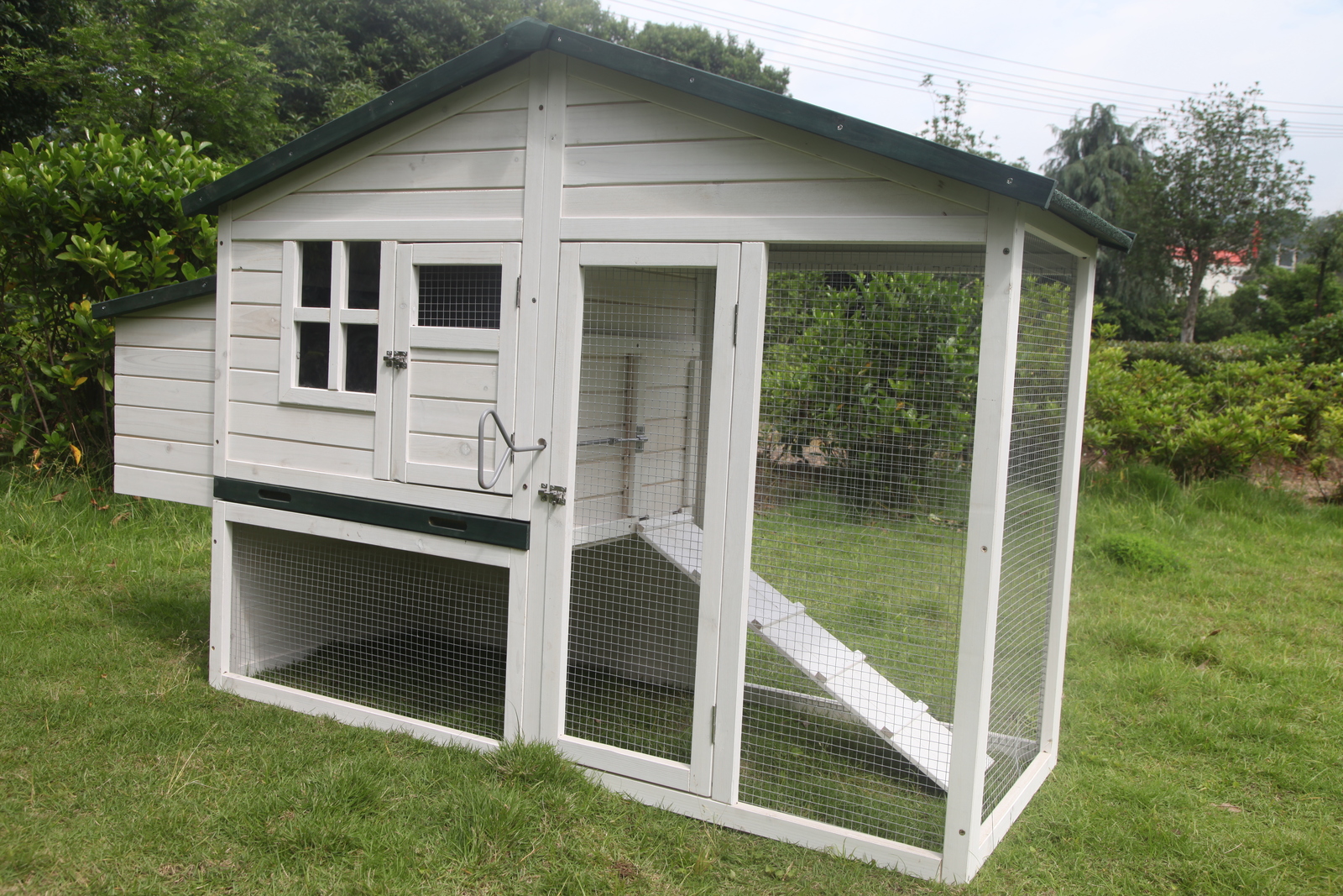 New Large Chicken Coop Rabbit Hutch Ferret Cage Hen Chook ...