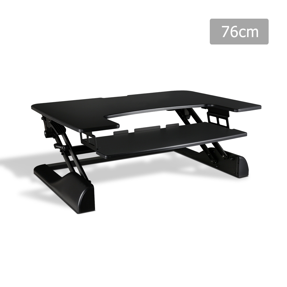 Height Adjustable Standing Desk Riser Black