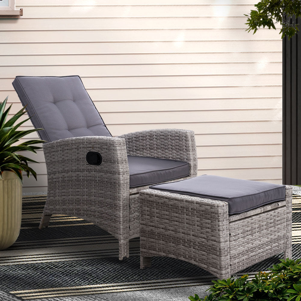 Rattan Garden Recliner Chairs - Recliner Gardeon Sofa Lounger Odf Ge ...