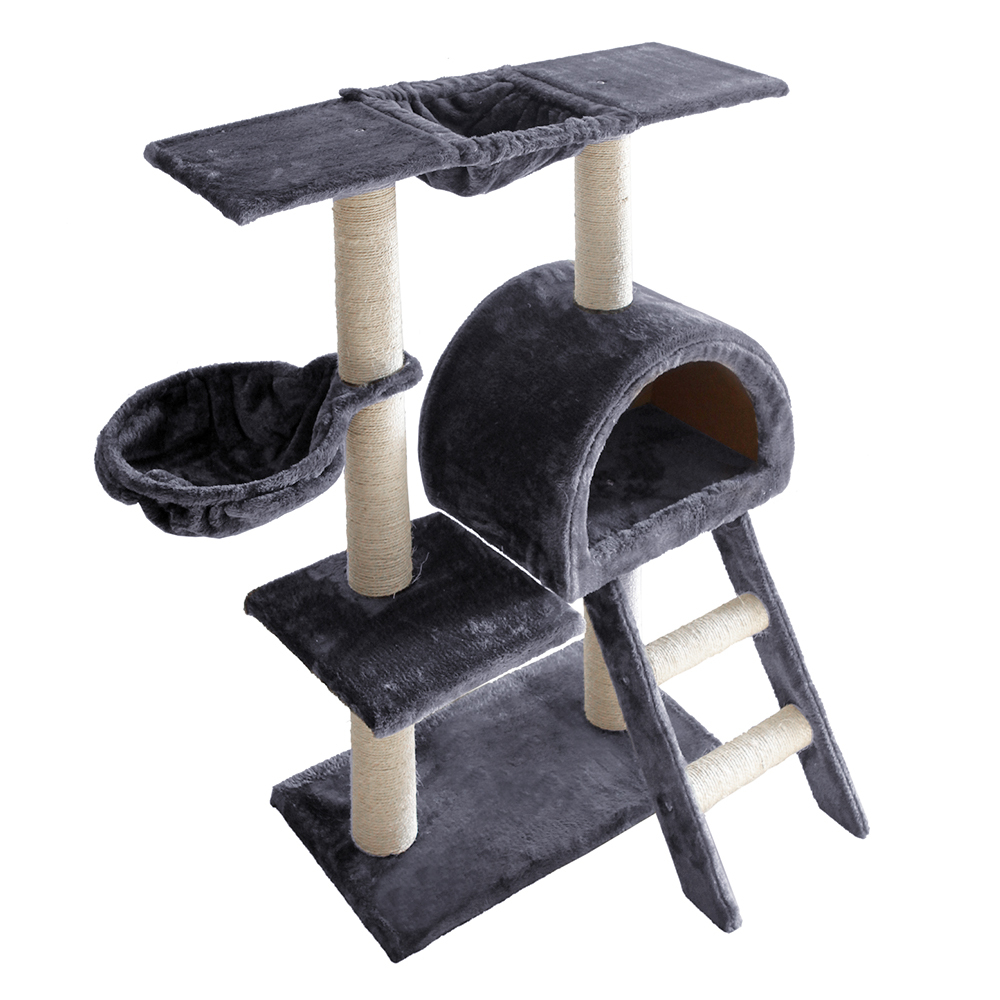 100cm Multi Level Cat Scratching Post Grey