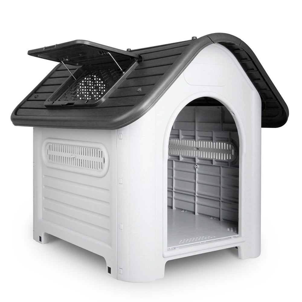 i.Pet Weatherproof Pet Kennel Grey