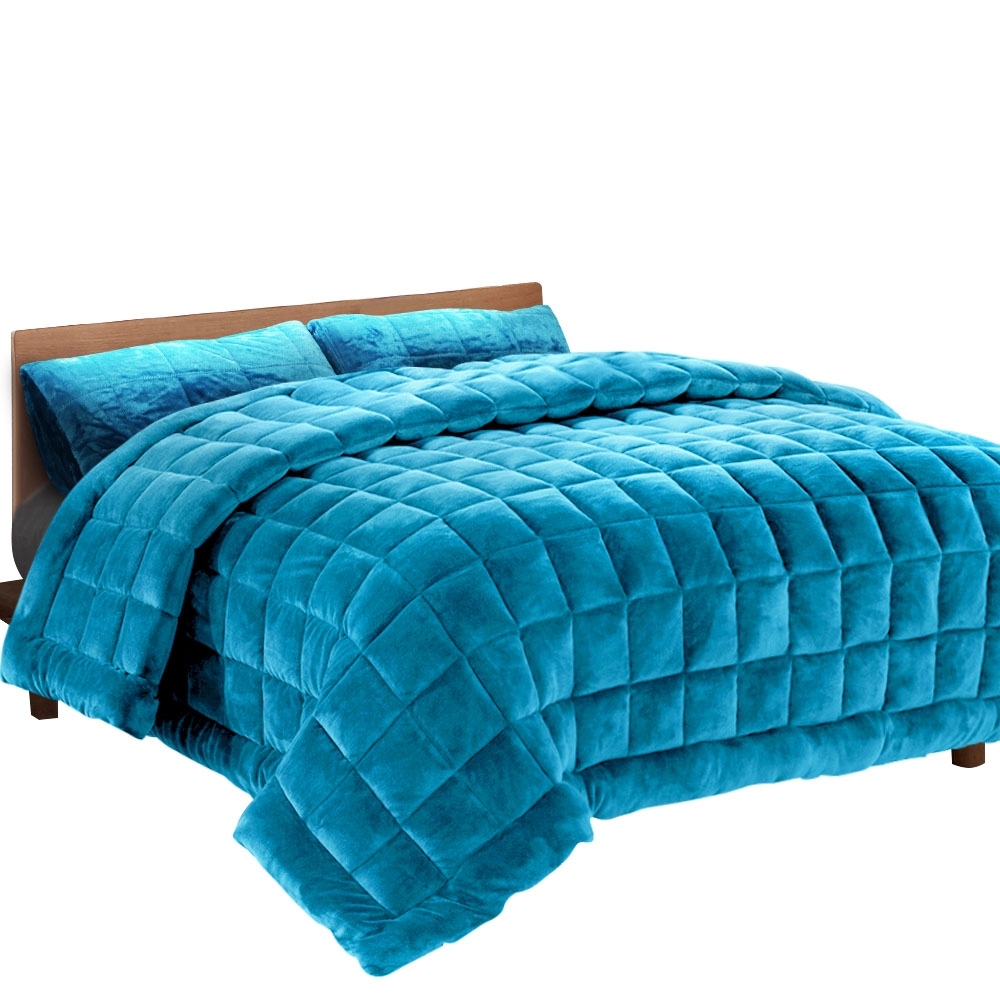 Giselle Bedding Faux Mink Quilt Comforter Fleece Throw Blanket Doona