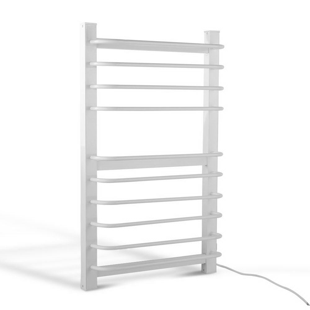 10 Rung Electric Heated Towel Rail White