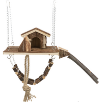 YES4PETS Hamster Bird Mice Swing Platform Hamster Hideouts Hamster House Hammock Stairs Toys