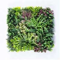 YES4HOMES 12 Artificial Plant Wall Grass Panels Vertical Garden Foliage Tile Fence 50X50 CM