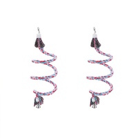 YES4PETS 2 x XL Interactive Rope Spiral Toy Bird Parrot Parakeet Cockatiel Budgie